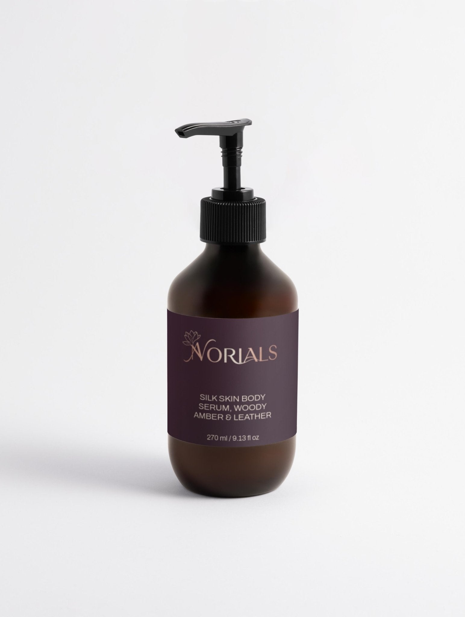 Silk Skin Body Serum, Woody Amber & Leather - Norials